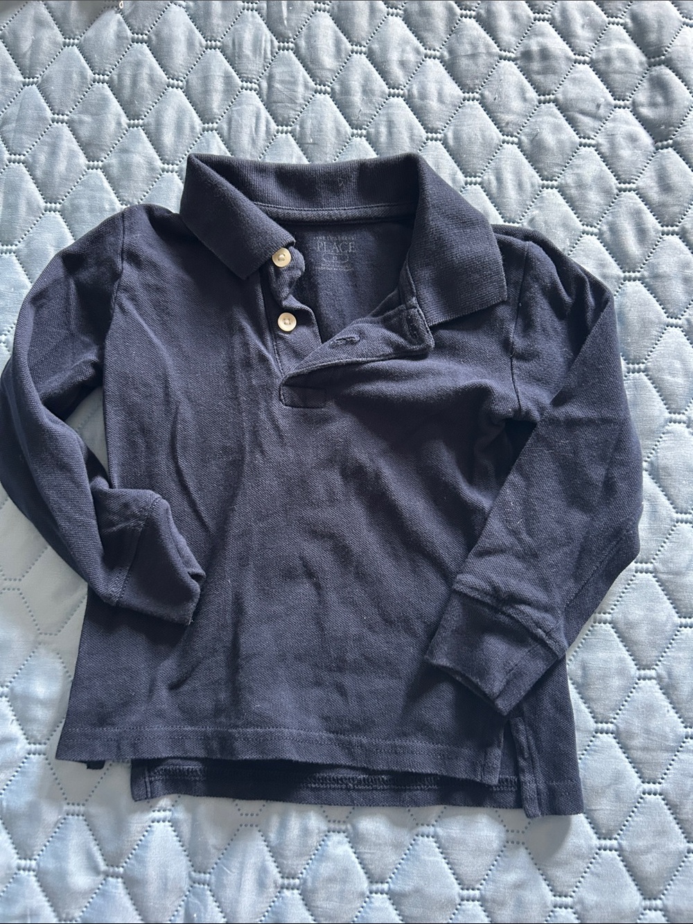 The Children's Place Navy Long Sleeve Polo Top
